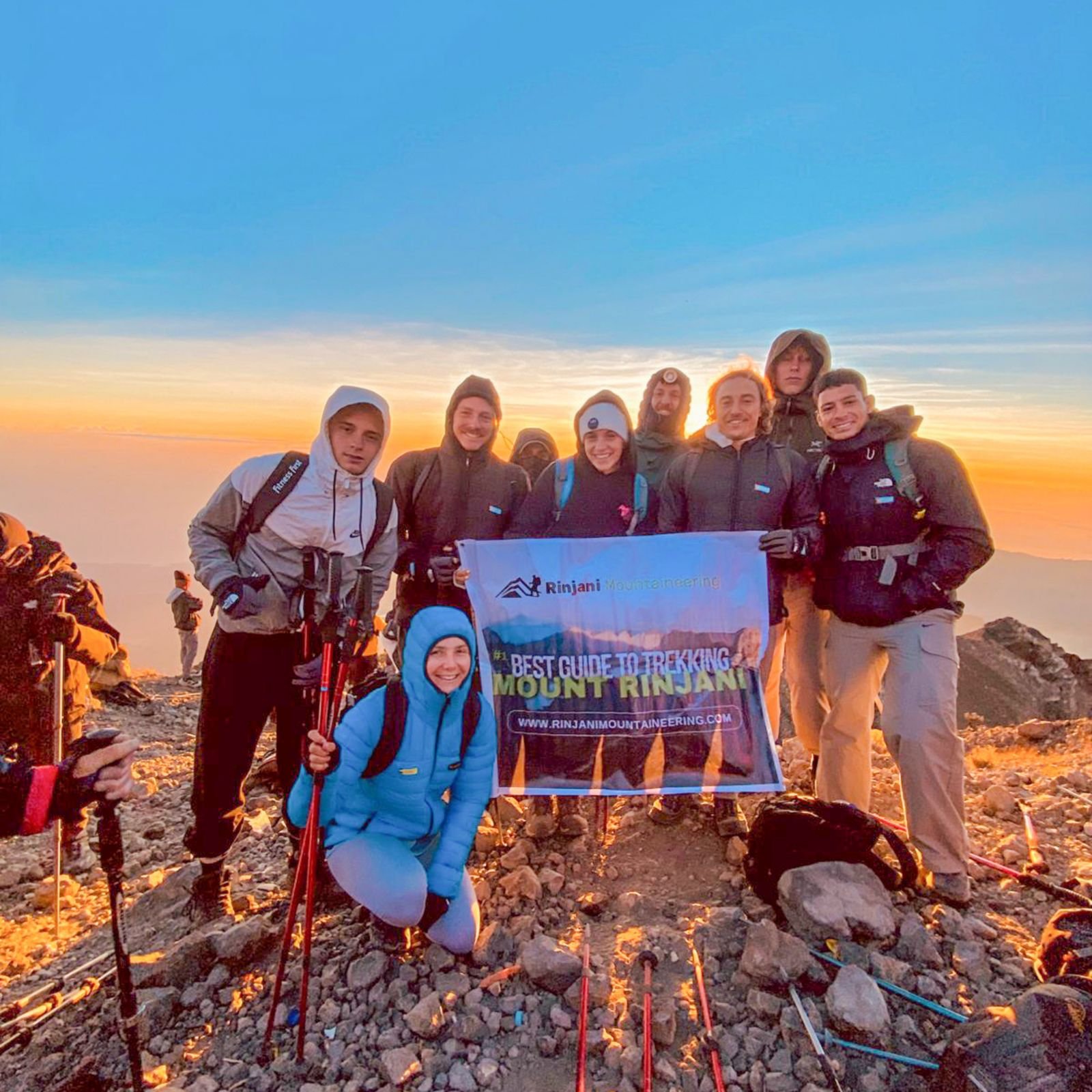 rinjani trekking summit (group)